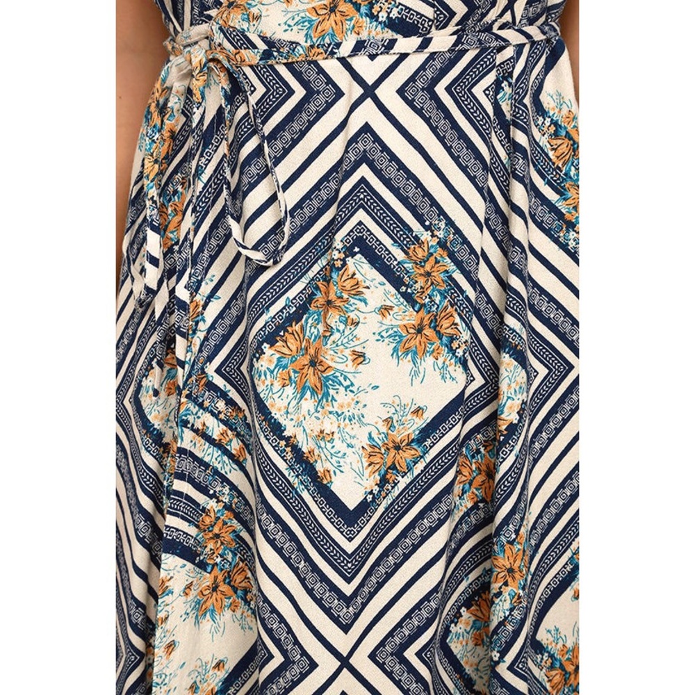 Printed Wrap Dress - Picture 6 of 7